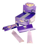 Diamond Leaf farbige Blättchen King Size Slim Lila (50 Stk./Display)-Großhandel