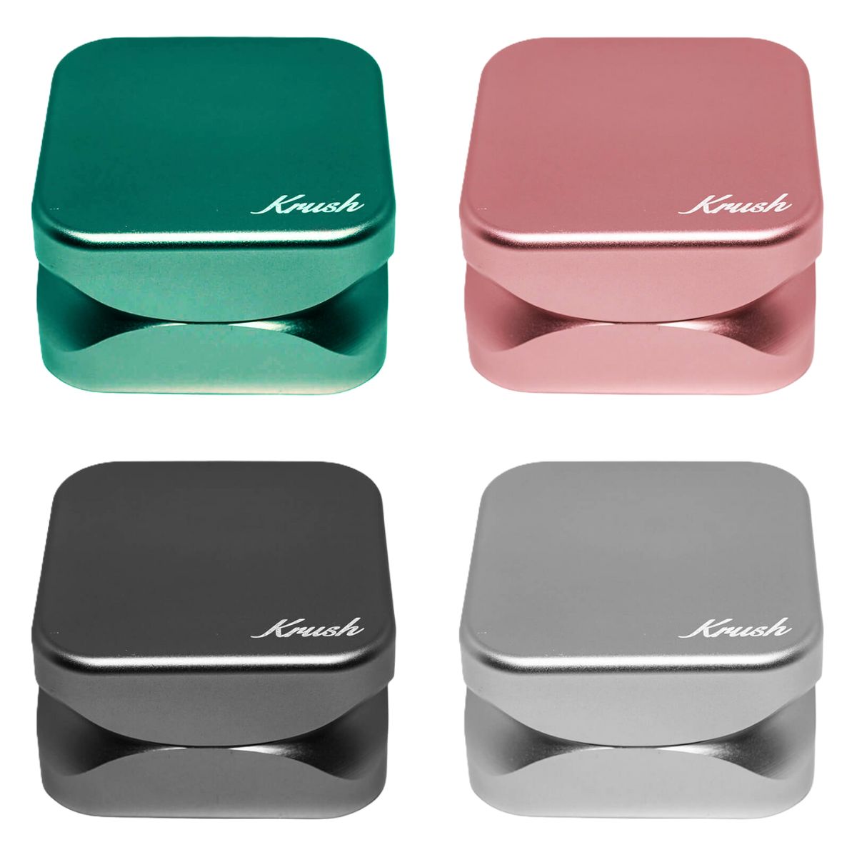 Krush-Kube-2.0-Aluminium-Grinder-2-Parts-55mm Krush Kube 2.0 Aluminium Grinder 2 Parts 55mm