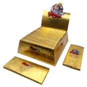 Monkey King Billionaire Gold XL ungebleichte ultradünne Blättchen 130 mm (24 Stk./Display) 1 Monkey King Billionaire Gold XL Unbleached Ultrathin Rolling Papers 130 mm 24pcsdisplay 2
