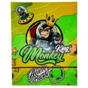 Monkey King ungebleichte Blättchen Alien Burst King Size Slim mit Tips (24 Stück/Display) 2 Monkey King Unbleached Rolling Papers Alien Burst King Size Slim with Tips 24pcsdisplay 2