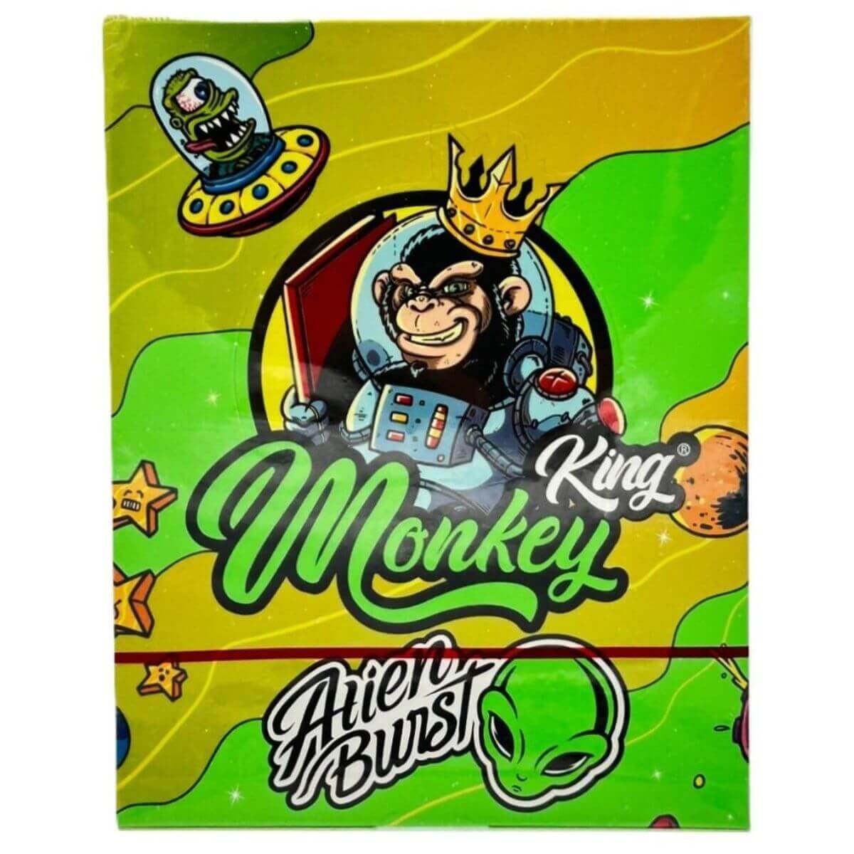 Monkey-King-ungebleichte-Blaettchen-Alien-Burst-King-Size-Slim-mit-Tips-(24-Stueck-Display)-2 Monkey King Unbleached Rolling Papers Alien Burst King Size Slim with Tips 24pcsdisplay 2