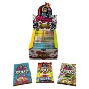 Monkey King ungebleichte Blättchen Totenköpfe King Size Slim mit Tips (24 Stk./Display) 1 Monkey King Unbleached Rolling Papers Skulls King Size Slim with Tips 24pcsdisplay