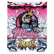 Monkey King ungebleichte Blättchen Totenköpfe King Size Slim mit Tips (24 Stk./Display) 2 Monkey King Unbleached Rolling Papers Skulls King Size Slim with Tips 24pcsdisplay 2