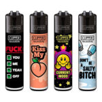Clipper Feuerzeuge Mix Slogan 13 (48 Stk./Display) wholesale clipper lighters 13