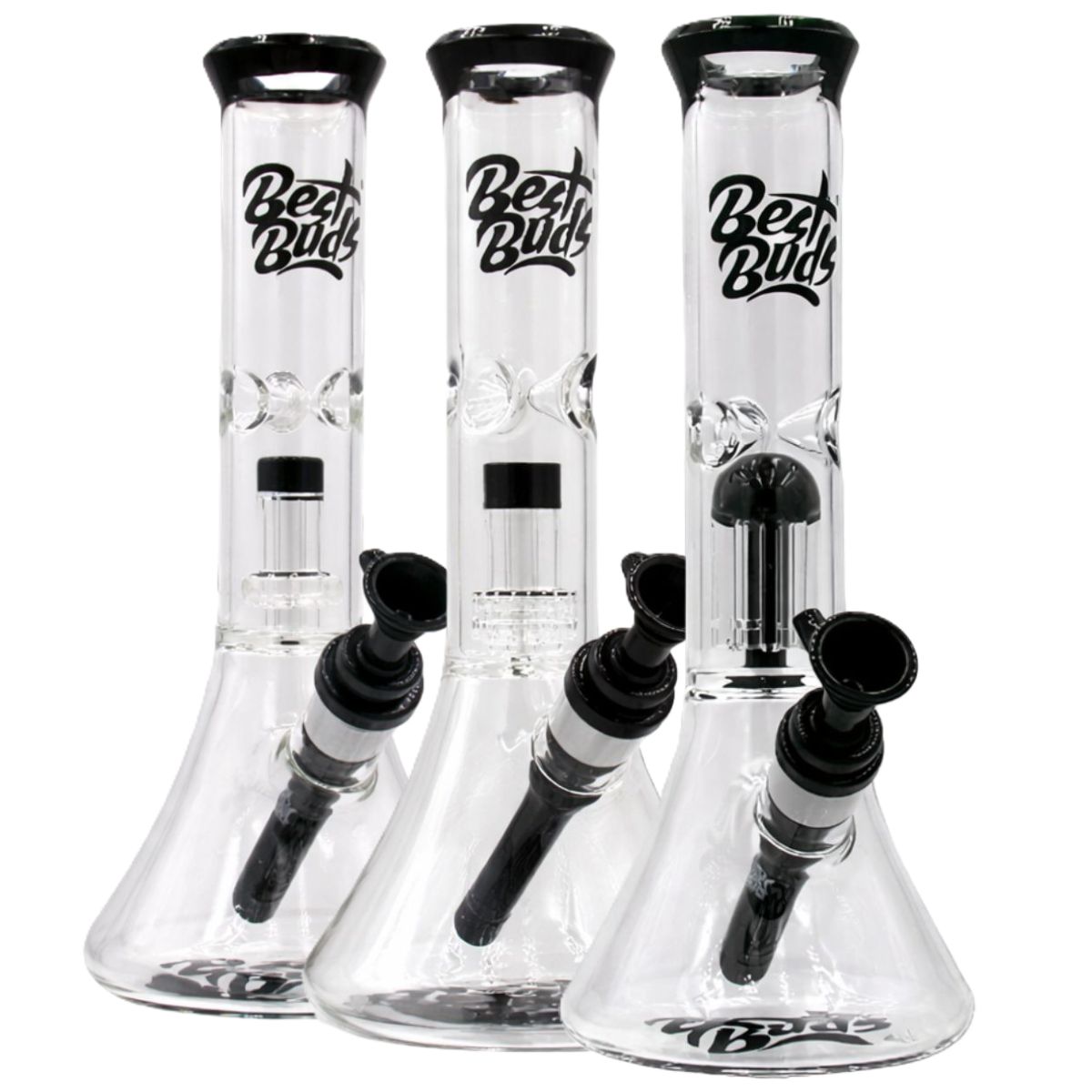 Best Buds Glas Perc Ice Bong 28 cm Best Buds Glass Perc Ice Bong 28cm