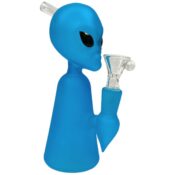 wholesale alien figure blue bong thick glass 17cm 1