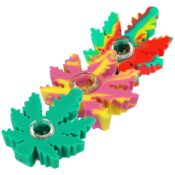 Weed Leaf Silicone Pipe 9x10cm