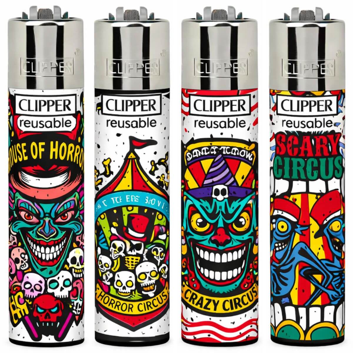 Clipper Lighters Classic Large Horror Days 2 (24pcsdisplay) Clipper Lighters Classic Large Horror Days 2 24pcsdisplay