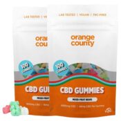 Orange County CBD Gummy Bears Mixed Fruit Flavour 1600mg CBD Large Bag
