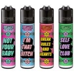 Clipper Classic Large Girly Slogan 3 (48 Stk. Display)
