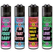 Clipper Classic Large Girly Slogan 3 (48 Stk. Display)