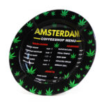 Amsterdam Coffeeshop Menü Metall Aschenbecher wholesale metal ashtray amsterdam coffeeshop