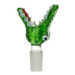 Krokodil Grün Glas Bong Schale 18mm glass bowl crocodile
