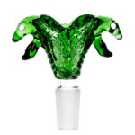Double Snake Green Bong Glaskopf 18mm glass bowl snake green