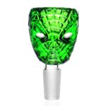 Spider Face Grünes Glas Bong Schale 18mm glass bowl spiderman green