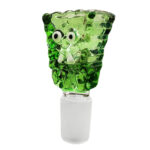 Bong-Schale aus grünem Cristal 18mm glass bowl sponge green