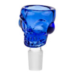 Schädel Blaue Cristal Bong Schale 18mm wholesale glass bowl skull blue