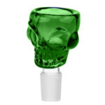 Schädel Grün Cristal Bong Schale 18mm wholesale glass bowl skull green