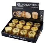 Champ High Bitcoin Metall-Grinder 4-teilig-40 mm (12 Stk./Display)