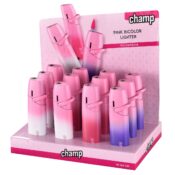 Champ High Pink Bicolar Turboflame Feuerzeug (12 Stk./Display)