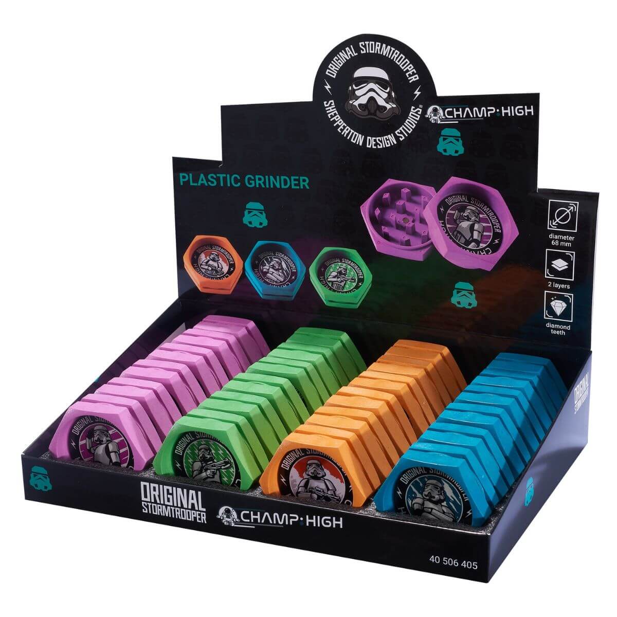 Champ High Stormtrooper Kunststoff-Grinder (24 Stk./Display) Champ High Stormtrooper Kunststoff-Grinder (24 Stk./Display)