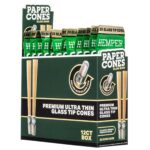Hemper King Size Glass Tipped Natural Brown Paper Cones (12 Stk./Display) Hemper King Size Glass Tipped Natural Brown Paper Cones (12 Stk./Display)