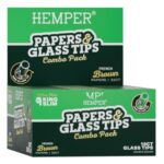 Hemper King Size Rolling Natural Brown Paper Heftchen + Glas-Tips (20 Stück/Display) Hemper King Size Rolling Natural Brown Paper Heftchen + Glas-Tips (20 Stück/Display) 6 mm