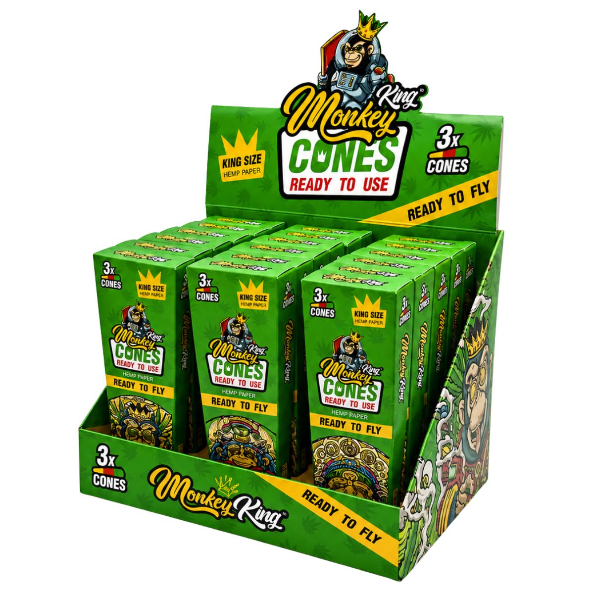 Monkey King KS Flavor Cones Lemon & Lime (24 Stück Display) 2 Monkey King KS Flavor Cones Lemon & Lime (24 Stück Display) 2