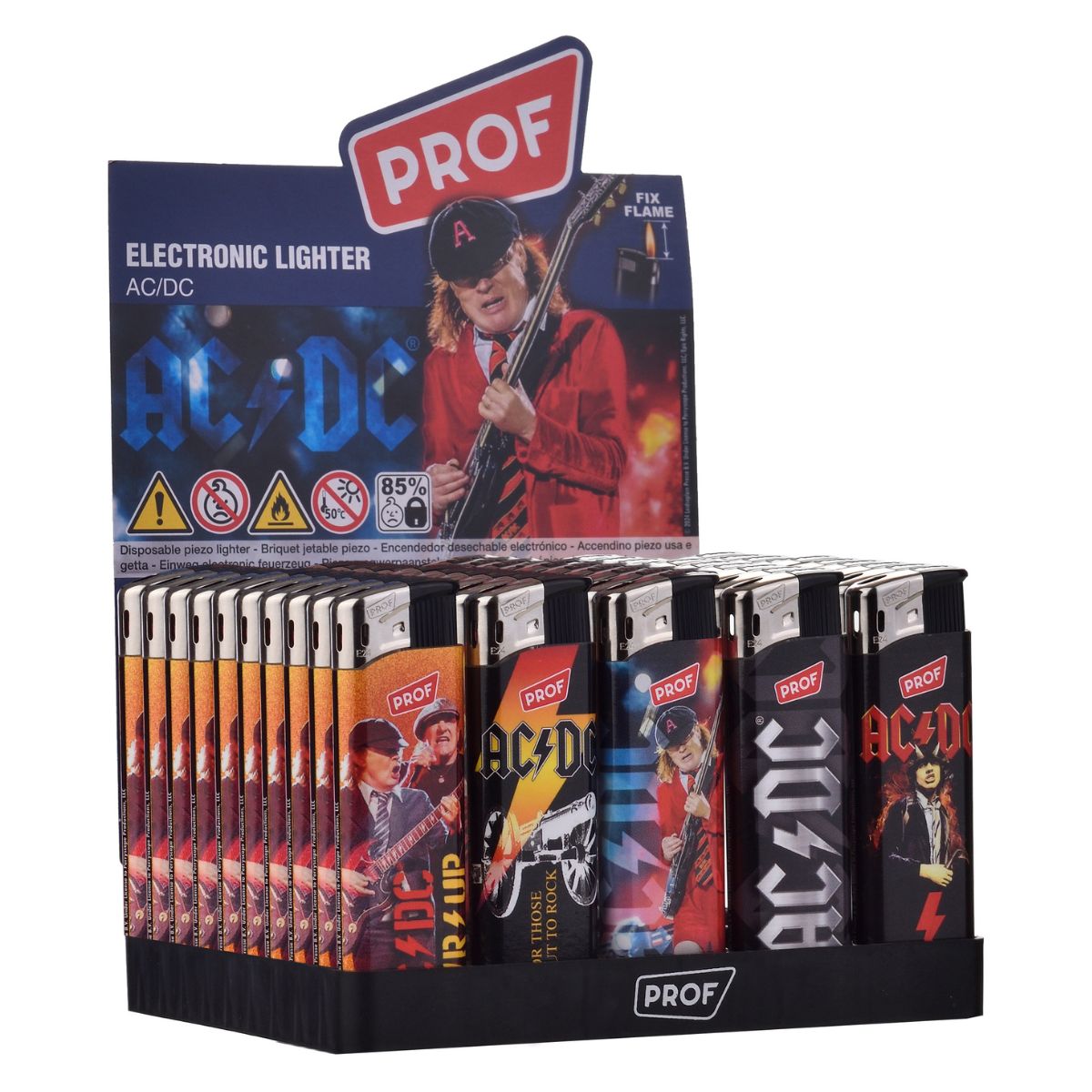 Prof AC/DC Fixflame Feuerzeug (50 Stk./Display) Prof AC/DC Fixflame Feuerzeug (50 Stk./Display)