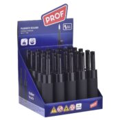 Prof FF Black Rubber Rundes Stabfeuerzeug (25 Stk./Display)