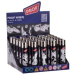 Prof Pocket Infinite Black & Cats Feuerzeug (25 Stk./Display)