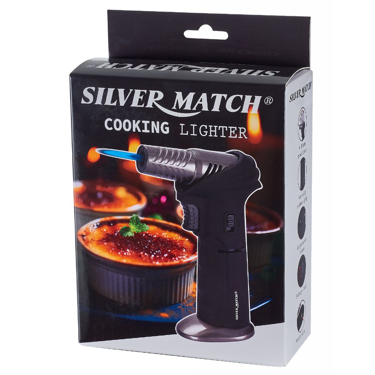 Silver Match Drehkopf Crème Brûlée Brenner Silver Match Drehkopf Crème Brûlée Brenner