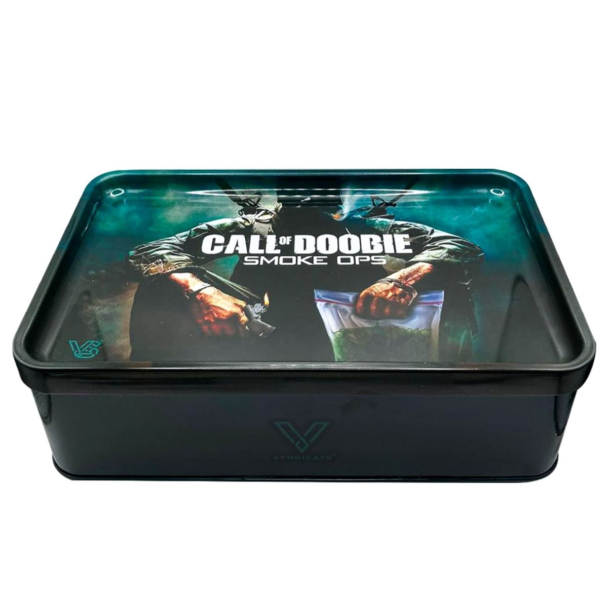 V-Syndicate Syndicase 2.0 Call of Doobie Rolling Tray mit Aufbewahrungsdose V-Syndicate Syndicase 2.0 Call of Doobie Rolling Tray mit Aufbewahrungsdose