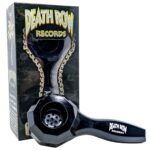 Death Row Records 4,4″ Metall 2-tlg. Easy-Cleaning schwarze Handpfeife