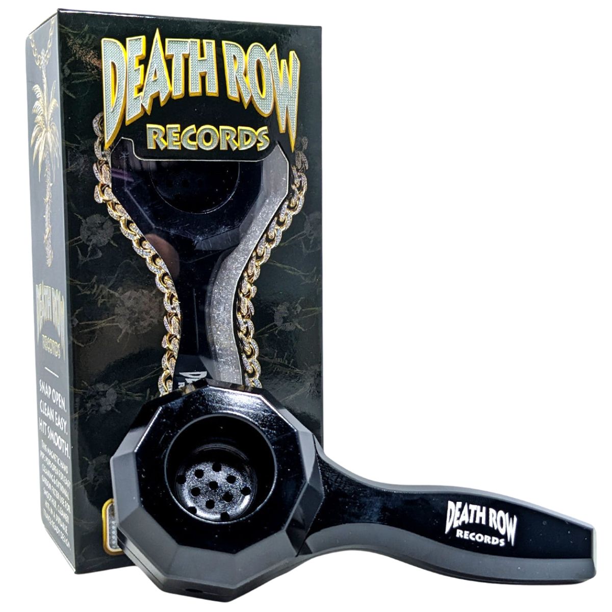 Death Row Records 4,4″ Metall 2-tlg. Easy-Cleaning schwarze Handpfeife Death Row Records 4,4″ Metall 2-tlg. Easy-Cleaning schwarze Handpfeife