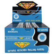 Diamond Leaf King Size Wide Slim Rolling Papers (50 Stk. Display)