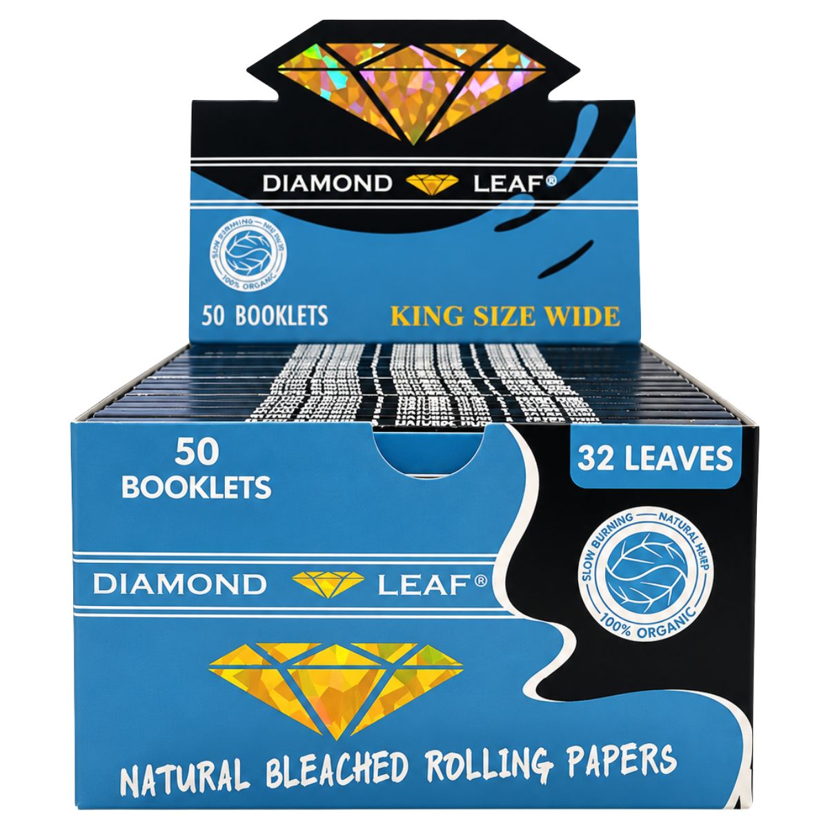 Diamond Leaf King Size Wide Slim Rolling Papers (50 Stk. Display) Diamond Leaf King Size Wide Slim Rolling Papers (50 Stk. Display)