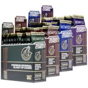 Hemper Pre-Rolled King Size Herbal Cones + Glastip 2er-Pack (12 Stk./Display)