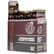 Hemper Pre-Rolled King Size Herbal Cones + Glastip 2er-Pack (12 Stk./Display) Sweet