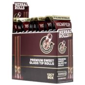 Hemper Pre-Rolled King Size Herbal Rolls + Glastip 2er-Pack (12 Stk./Display) Sweet