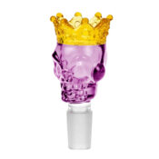 Skull Crown Pink Cristal Bong Bowl 18mm