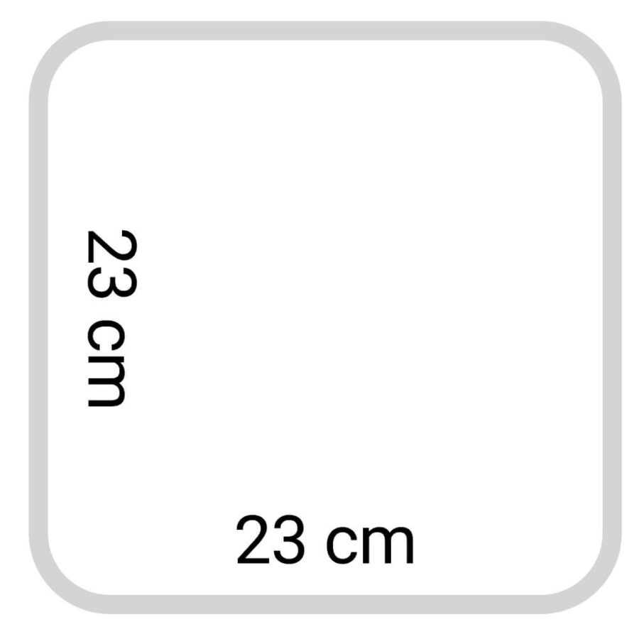 RAW Schwarzes quadratisches Metalltablett 23x23 cm