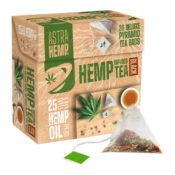 Astra Hemp Cannabis Schwarzer Pyramidentee 25mg Hanföl (10er-Pack/Display)