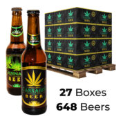 Bier mit Cannabisgeschmack 4,5% Mix Gold und Green Leaf 330ml (27Kisten/648Biere)