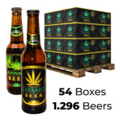 Bier mit Cannabisgeschmack 4,5% Mix Gold und Green Leaf 330ml (54Kisten/1.296Bier)