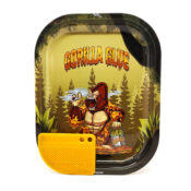 Best Buds Gorilla Glue Kleines Metall Rolling Tray mit magnetischer Grinder-Karte