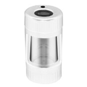 Best Buds Weißes Lupenglas mit LED-Licht, Grinder und Aluminiumpfeife