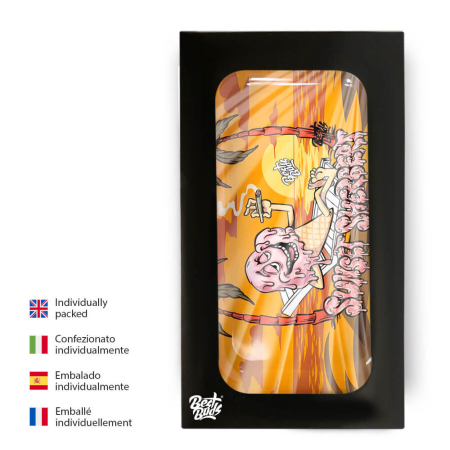 Best Buds Sunset Sherbet Metall Rolling Tray Long 16x27 cm