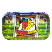 Best Buds Strawberry Banana Metall Rolling Tray Long 16x27 cm