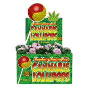 Dr.Greenlove Cannabis Lollipops Strawberry Banana Kush (70Stk/Display)